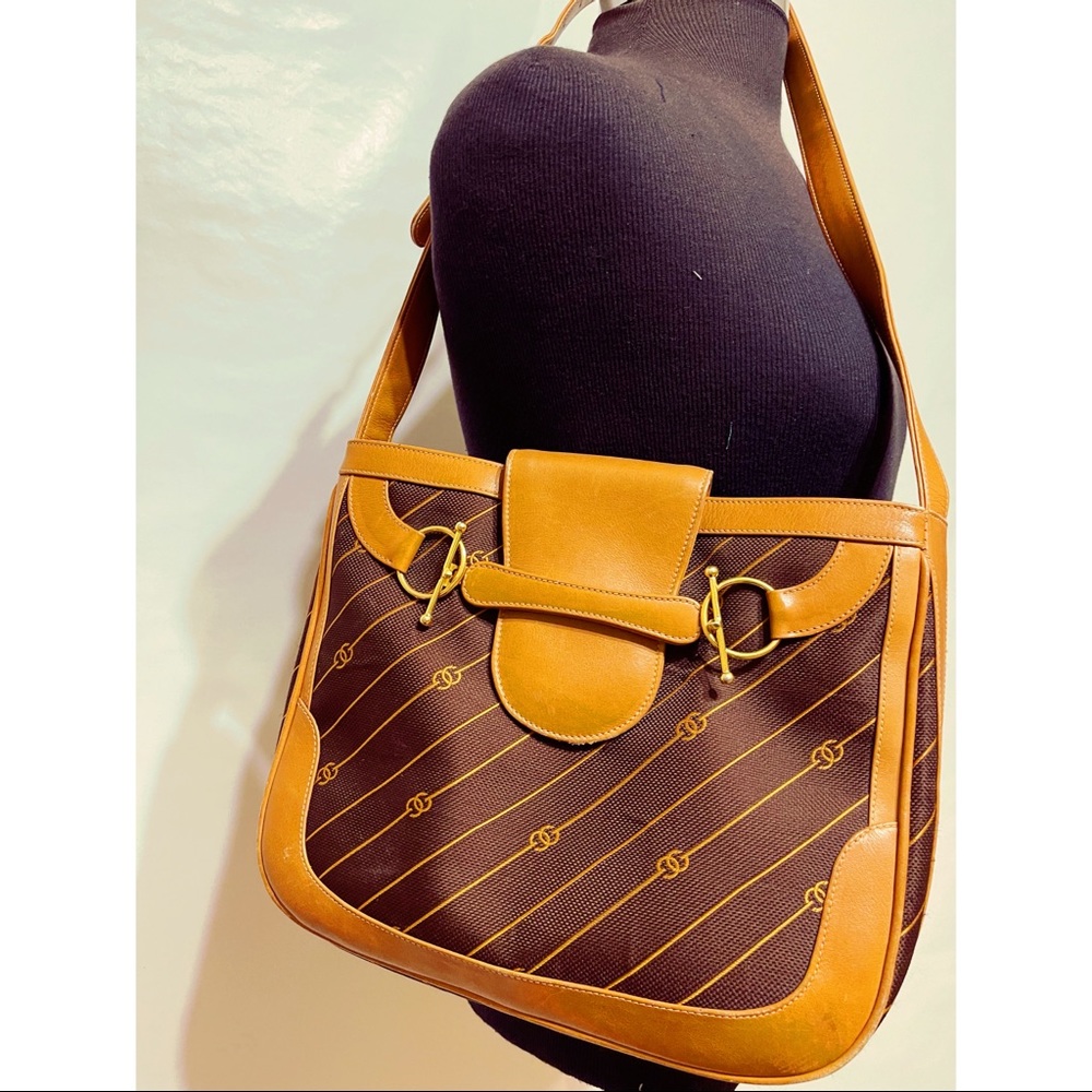 Vintage Gucci Canvas Leather handbag